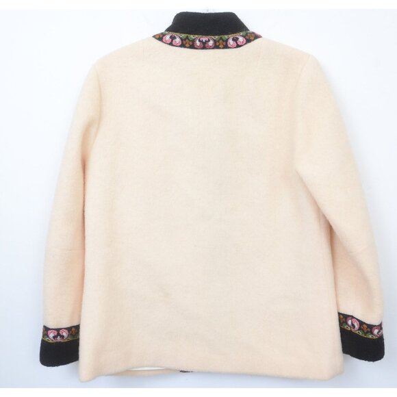 A.S. Evebofoss Norway Vintage Pure New Wool Jacket Coat Silver Clasps Women's 40 - Picture 4 of 16